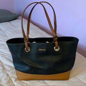 Calvin Klein saffiano leather tote